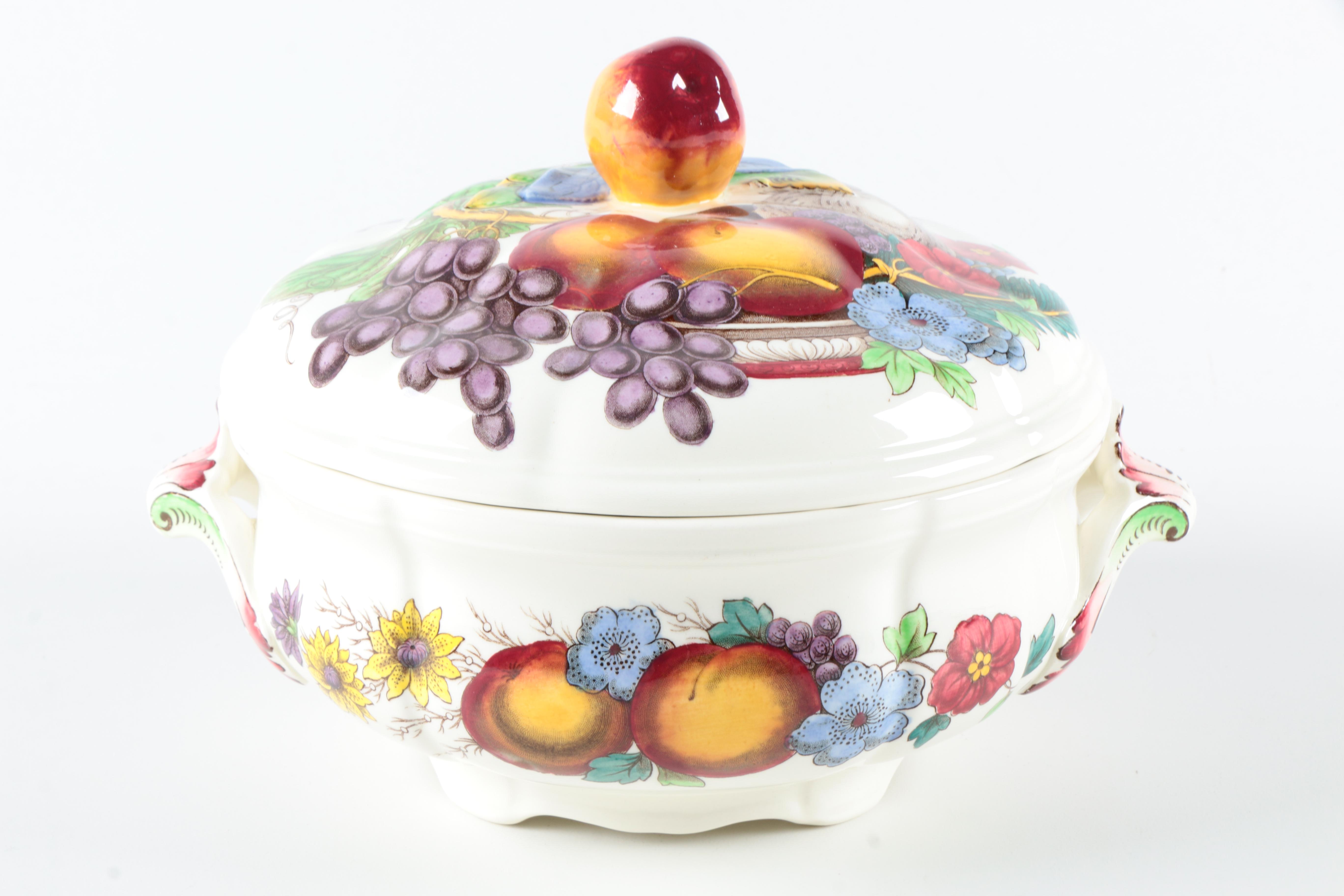 "Reynolds" Plates and Covered Vegetable Dish by Spode