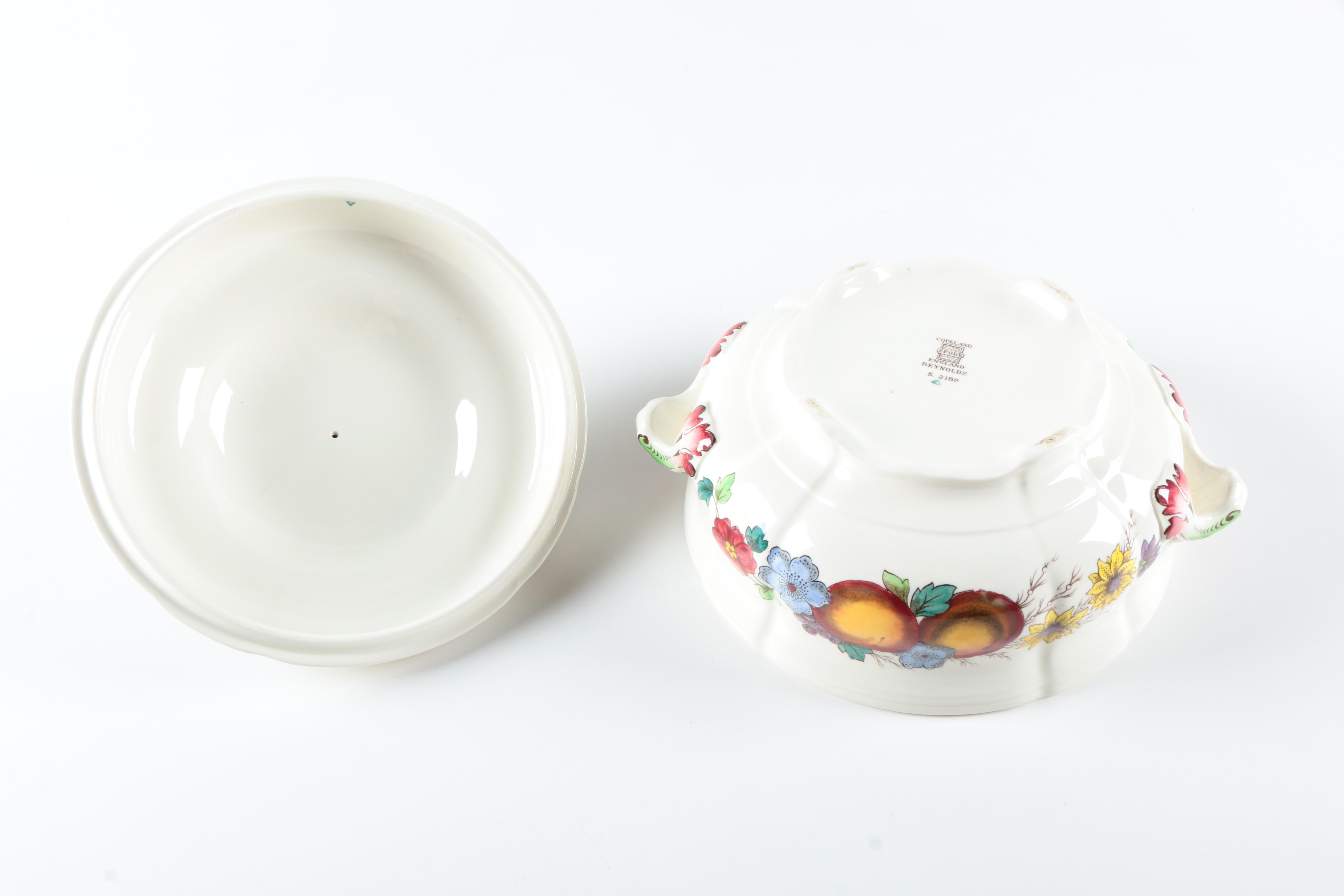 "Reynolds" Plates and Covered Vegetable Dish by Spode
