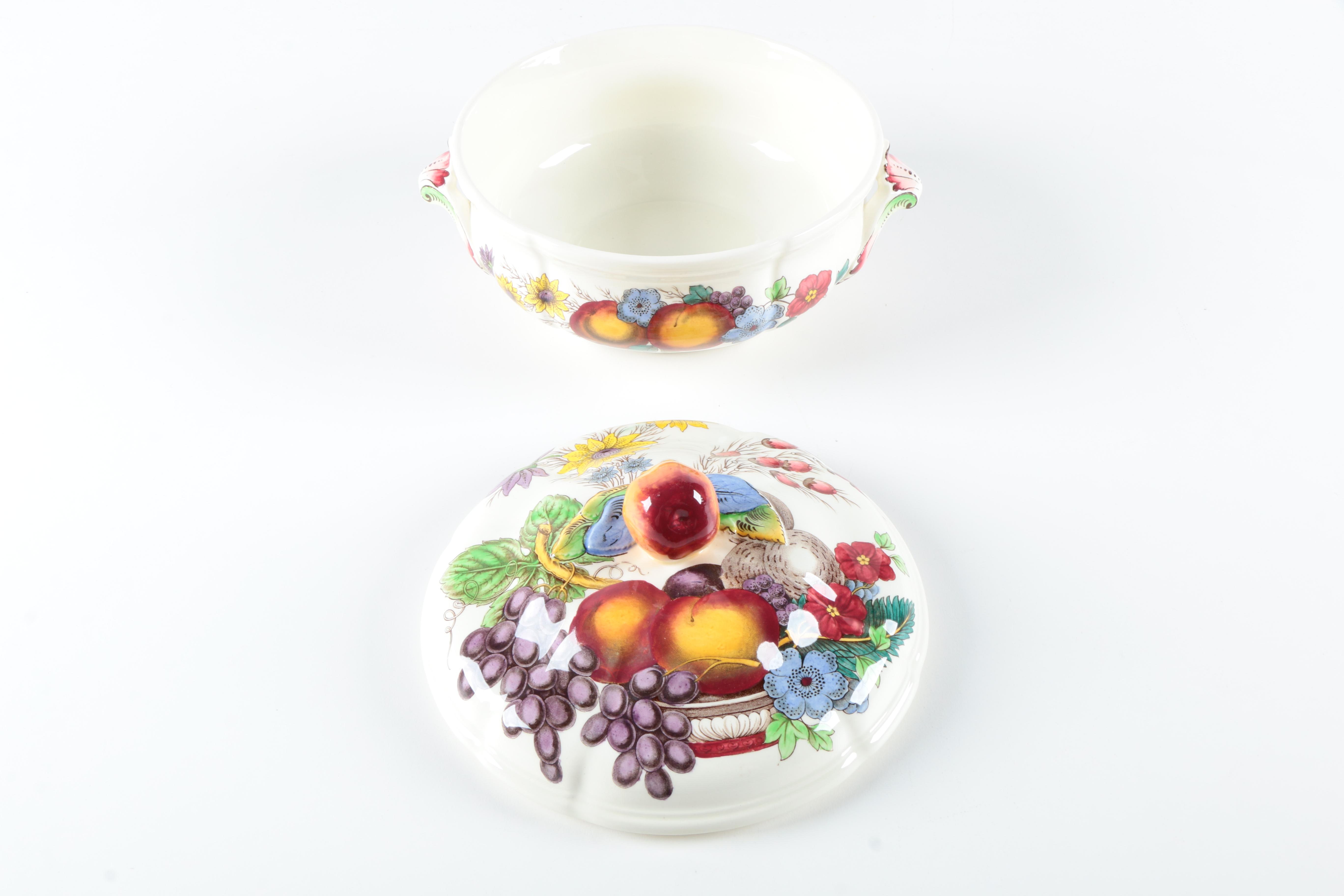 "Reynolds" Plates and Covered Vegetable Dish by Spode