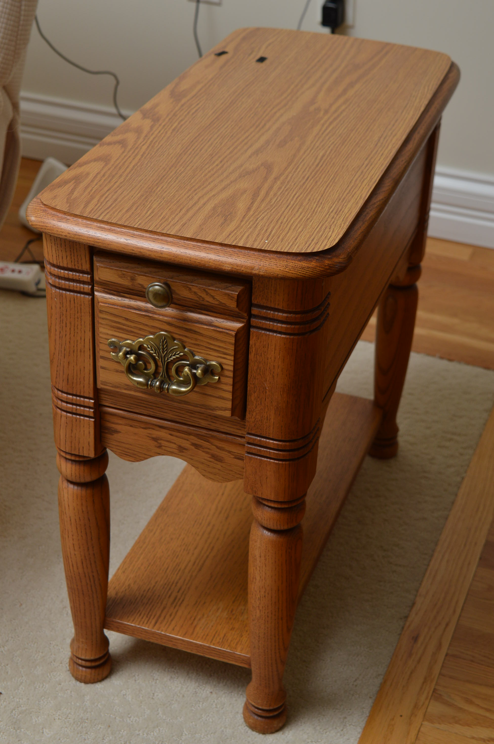 Chippendale Inspired Oak Side Table