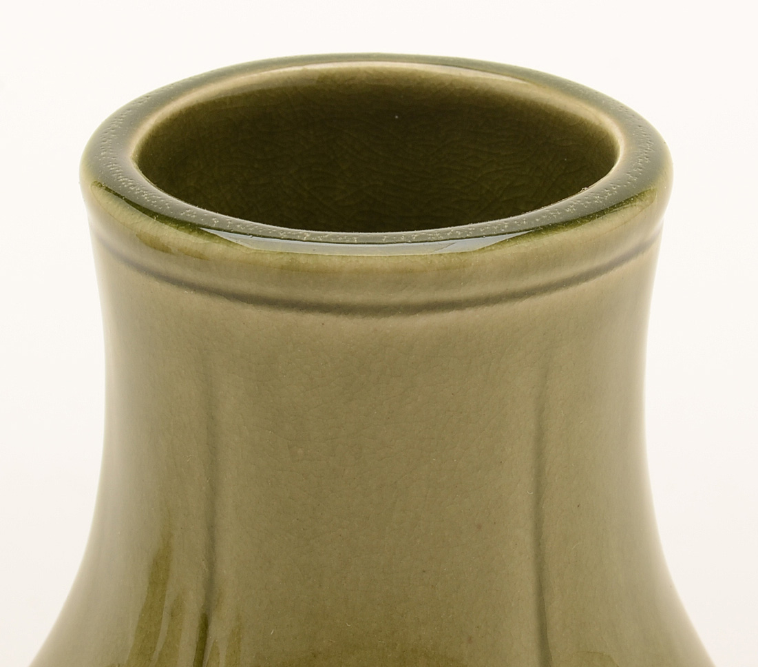 Set of Contemporary Rookwood Art Pottery Green "Clove" Vases