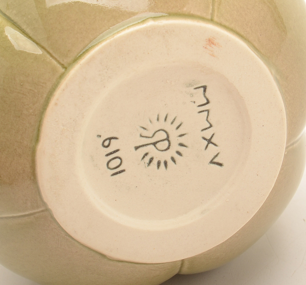 Set of Contemporary Rookwood Art Pottery Green "Clove" Vases