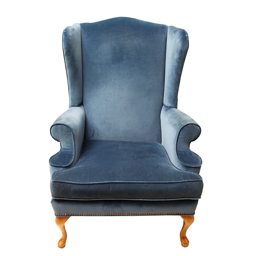 Queen Anne Style Wingback Chair