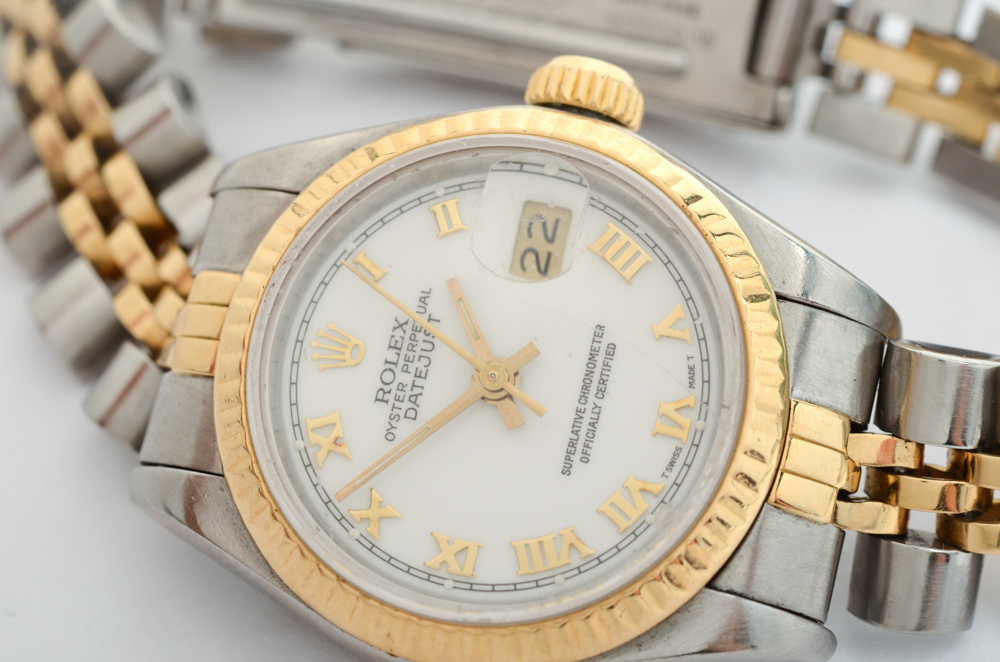 Vintage Rolex Datejust 18K Yellow Gold and Stainless Steel Watch