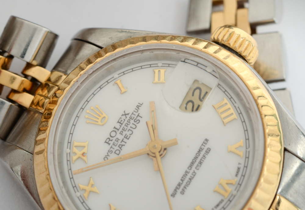 Vintage Rolex Datejust 18K Yellow Gold and Stainless Steel Watch