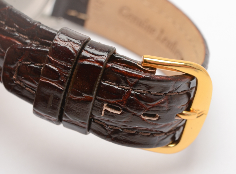 Vintage Rolex Date 18K Yellow Gold Bezel Watch with Box