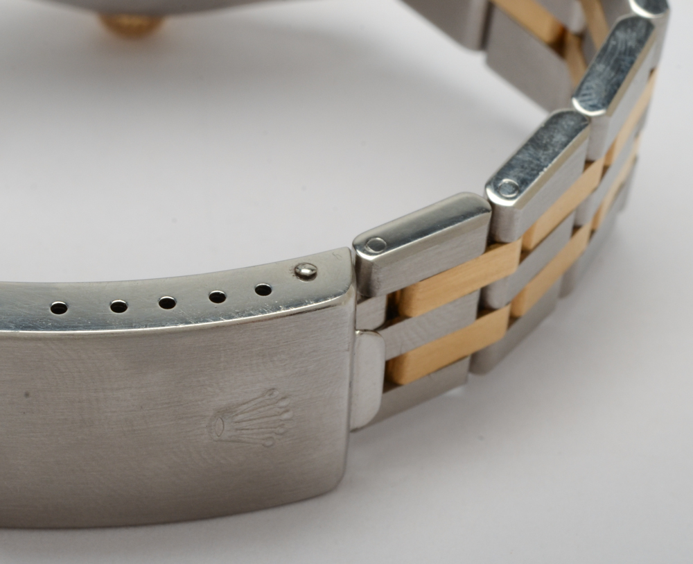 Vintage Rolex Oyster Quartz Datejust 18K Yellow Gold Bezel Watch