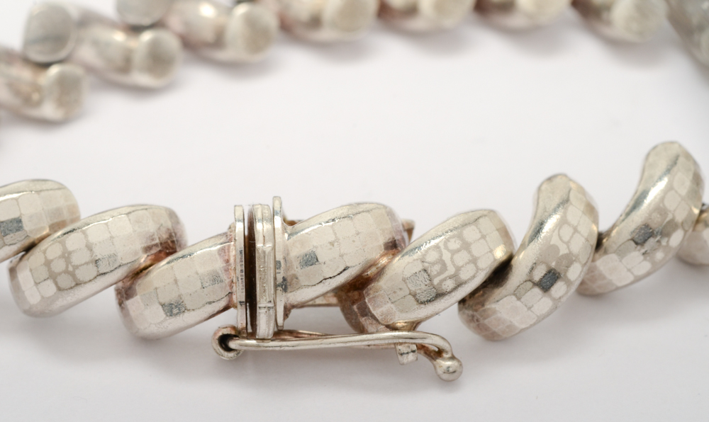 Sterling Silver Curb Linked Bracelet