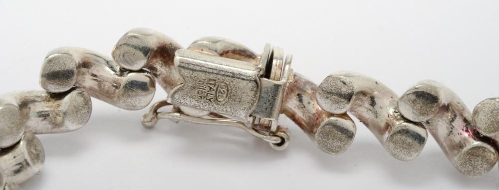 Sterling Silver Curb Linked Bracelet