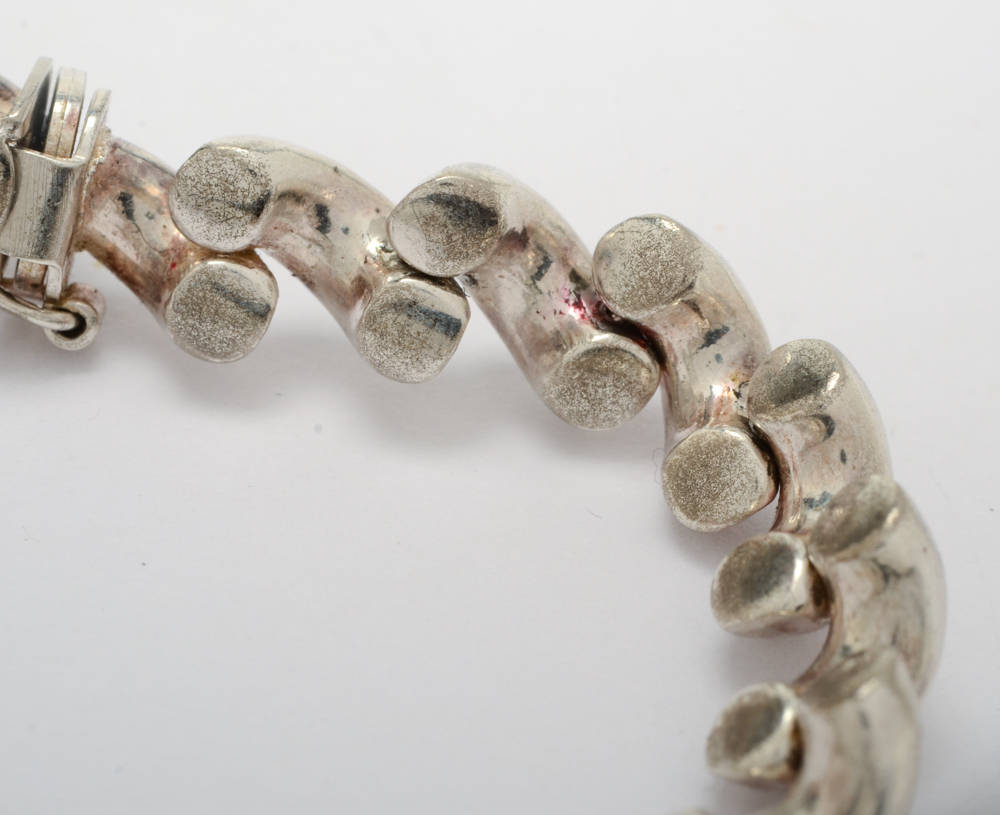 Sterling Silver Curb Linked Bracelet