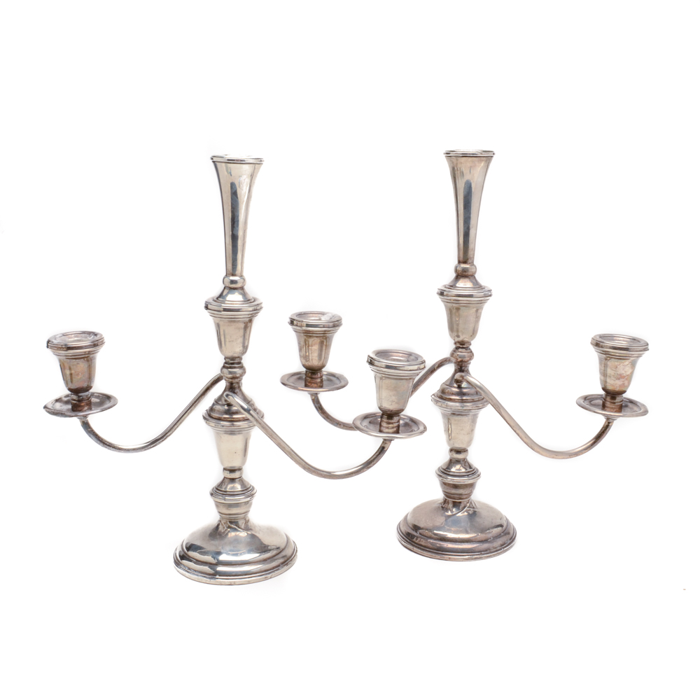 Preisner Weighted Sterling Silver Candelabras