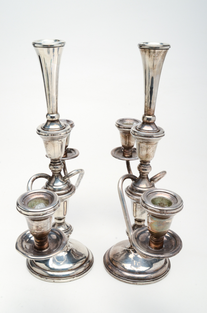 Preisner Weighted Sterling Silver Candelabras