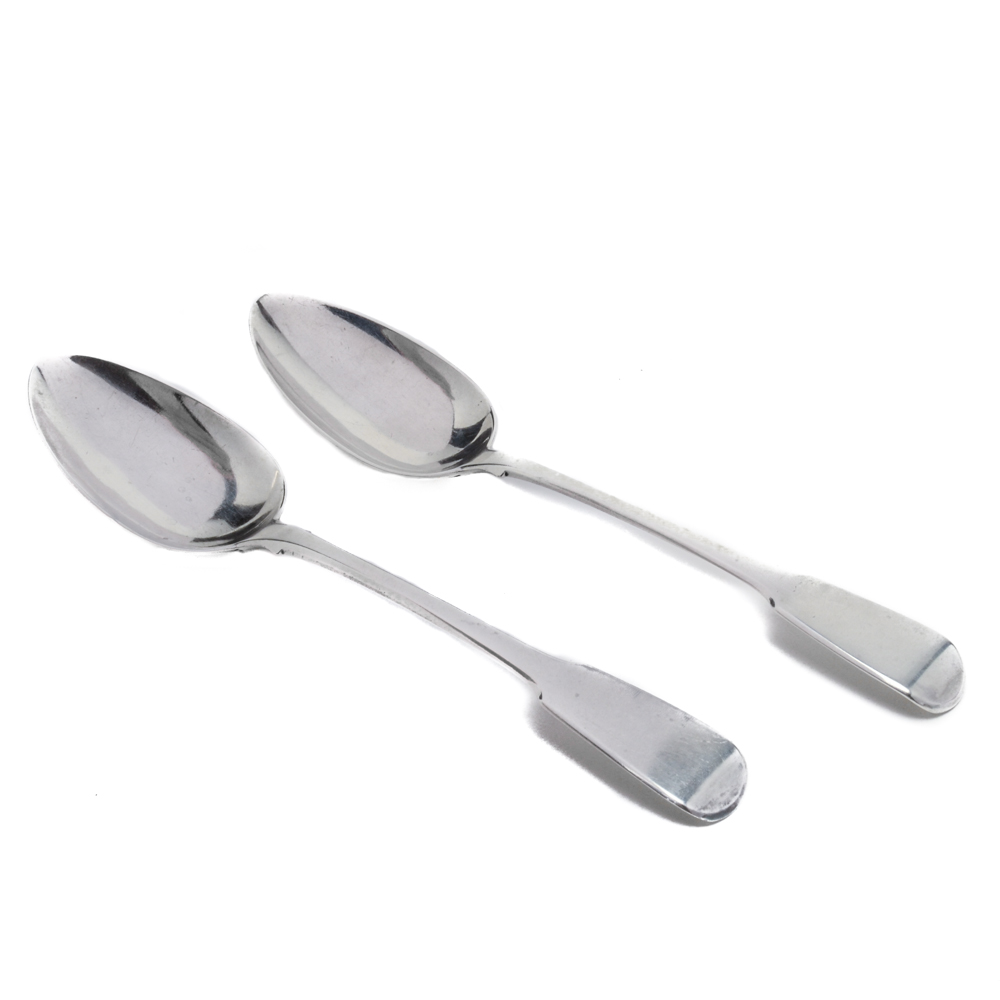 Antique Hallmarked English Sterling Silver Fiddle Handle Spoons