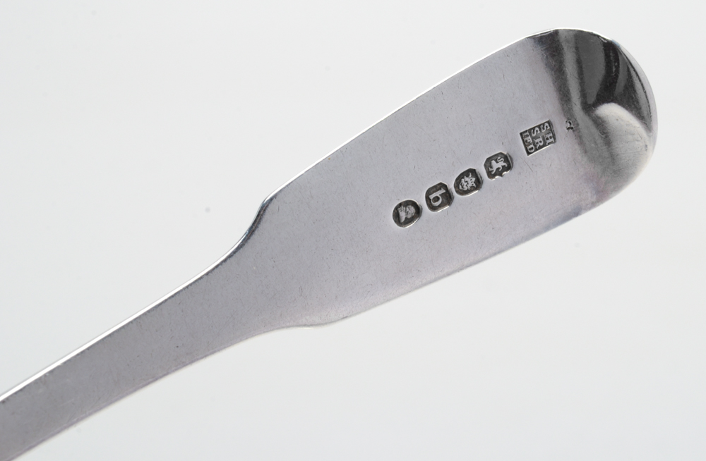 Antique Hallmarked English Sterling Silver Fiddle Handle Spoons