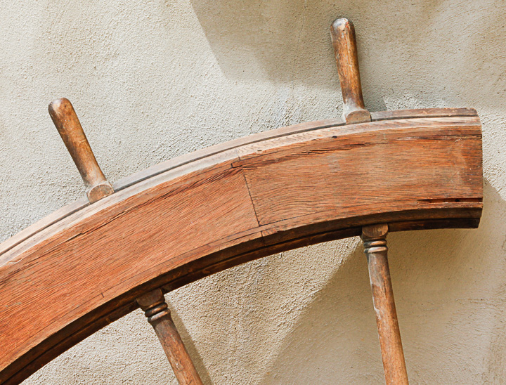 Vintage Ship's Wheel Section
