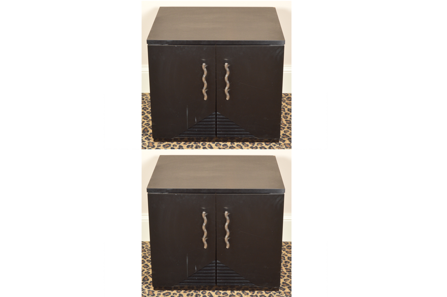 Contemporary King Sized Bed Frame and Cabinets