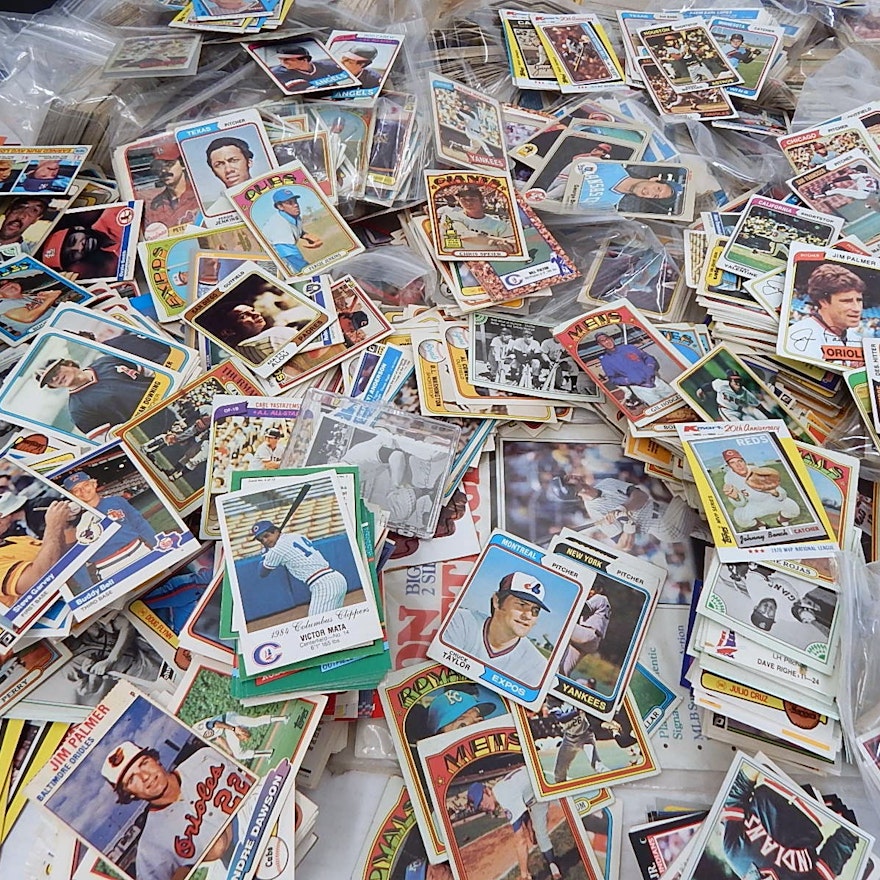 Large Baseball Card Collection from Early 1980's