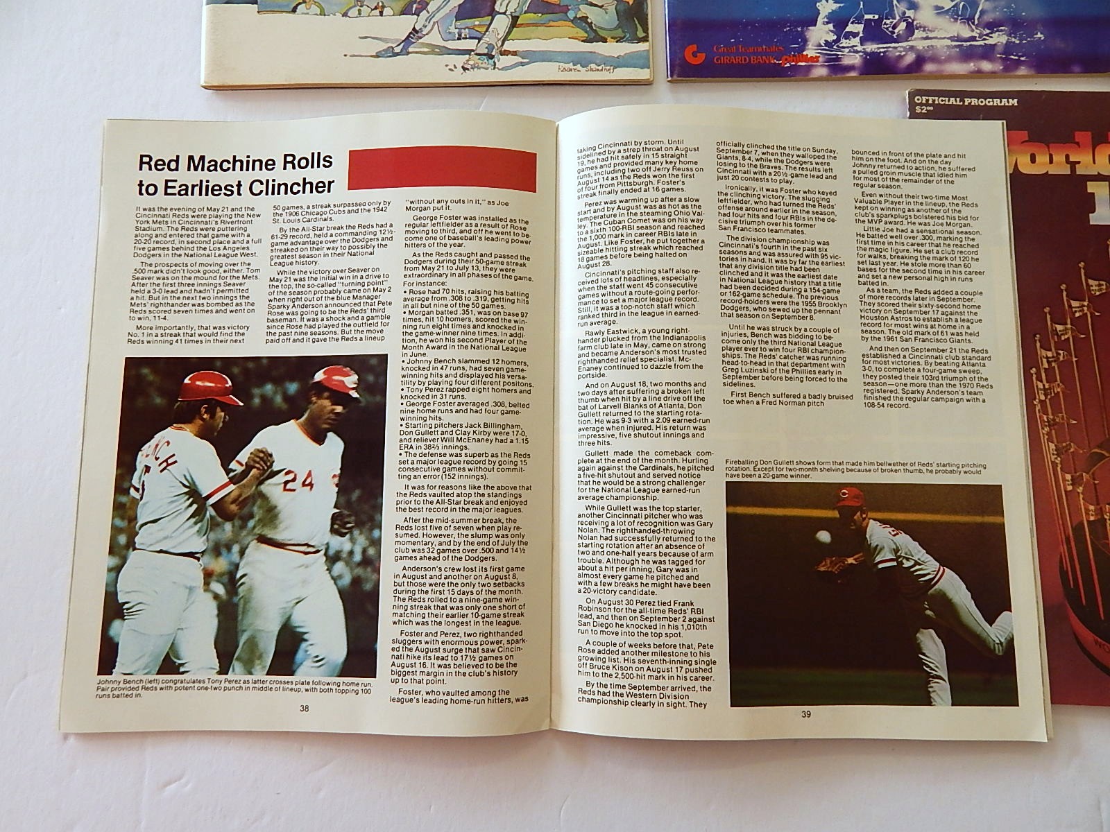 MLB All Star Game and World Series Programs