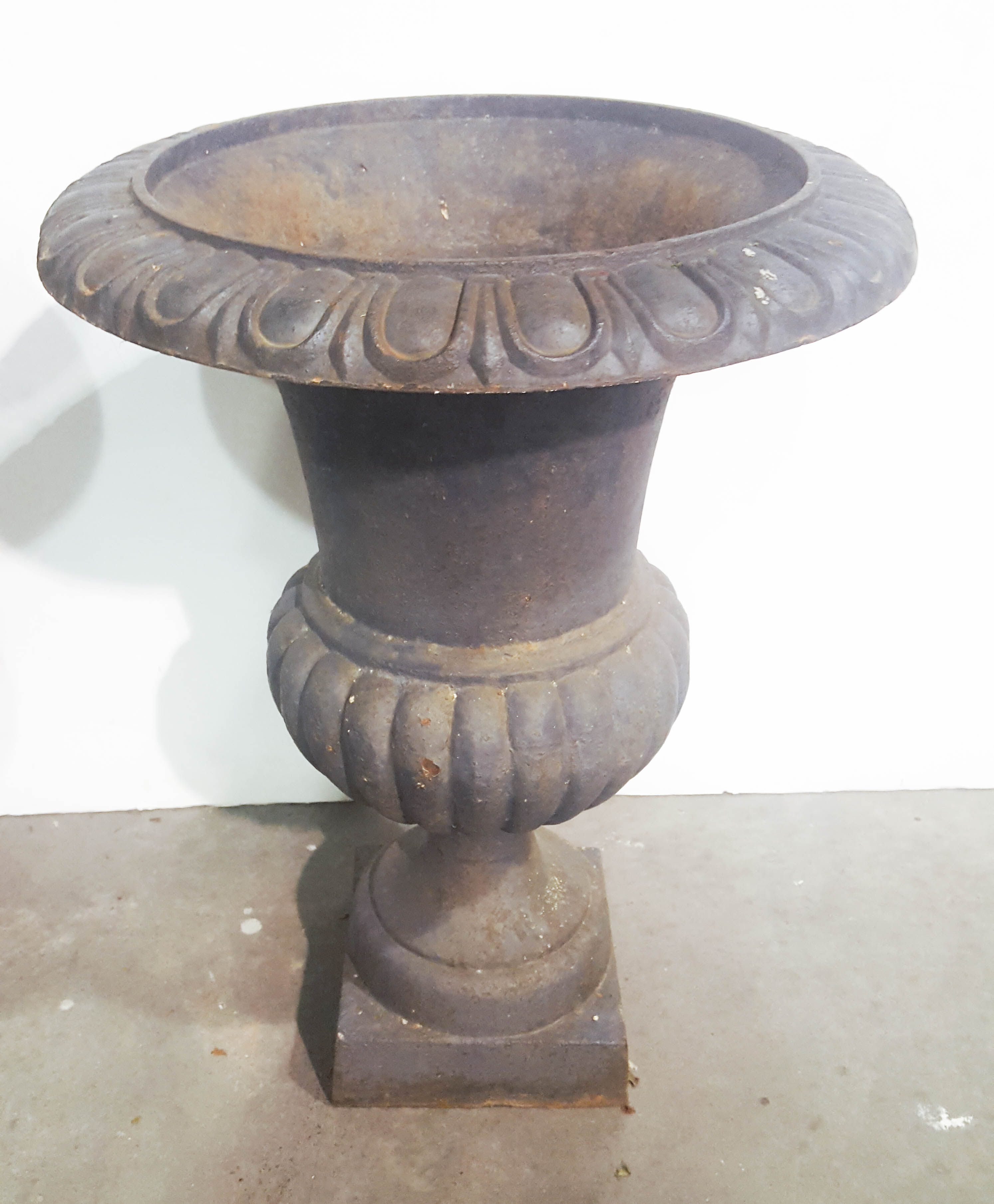 Pair of Black Iron Planters