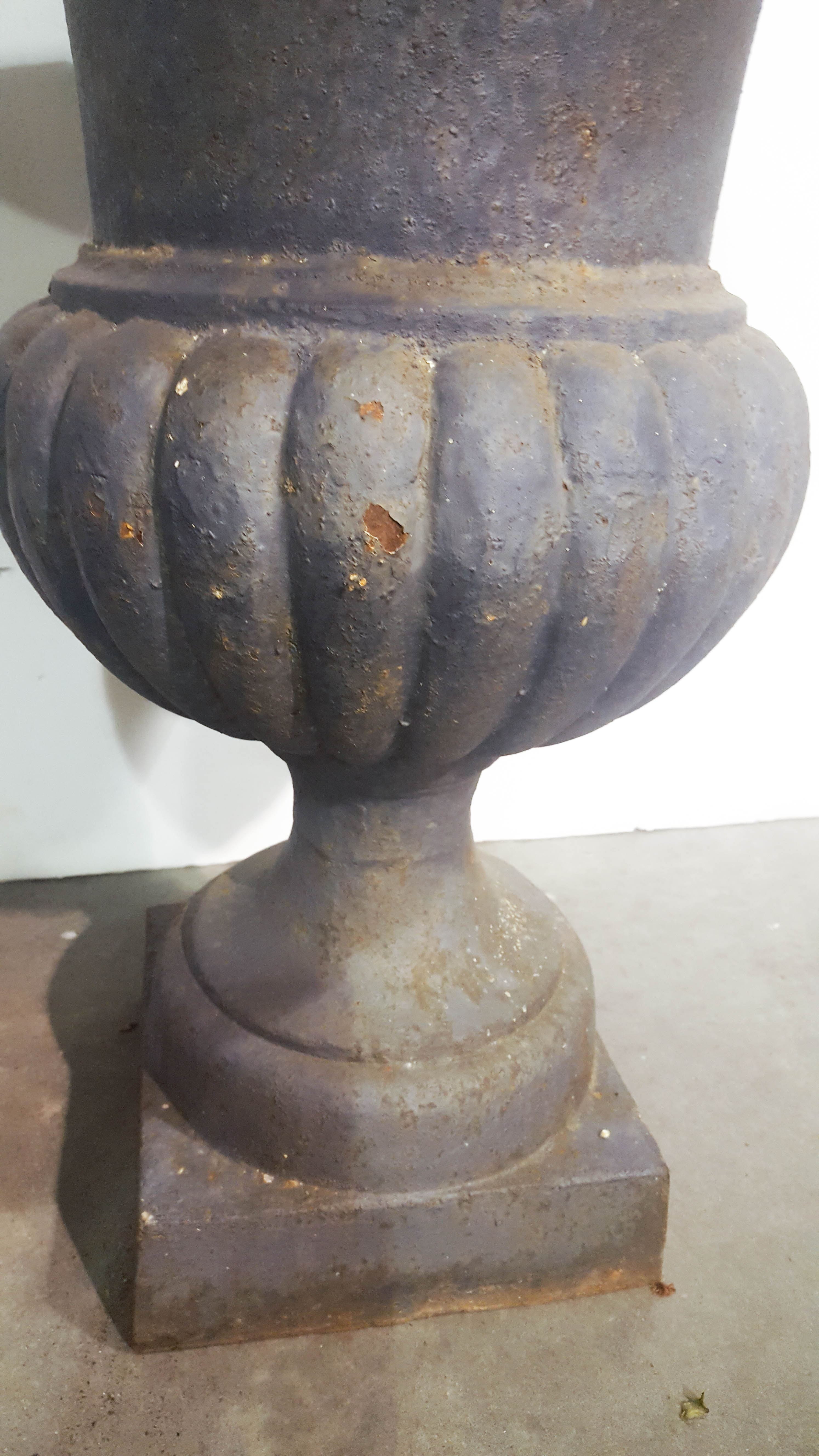 Pair of Black Iron Planters