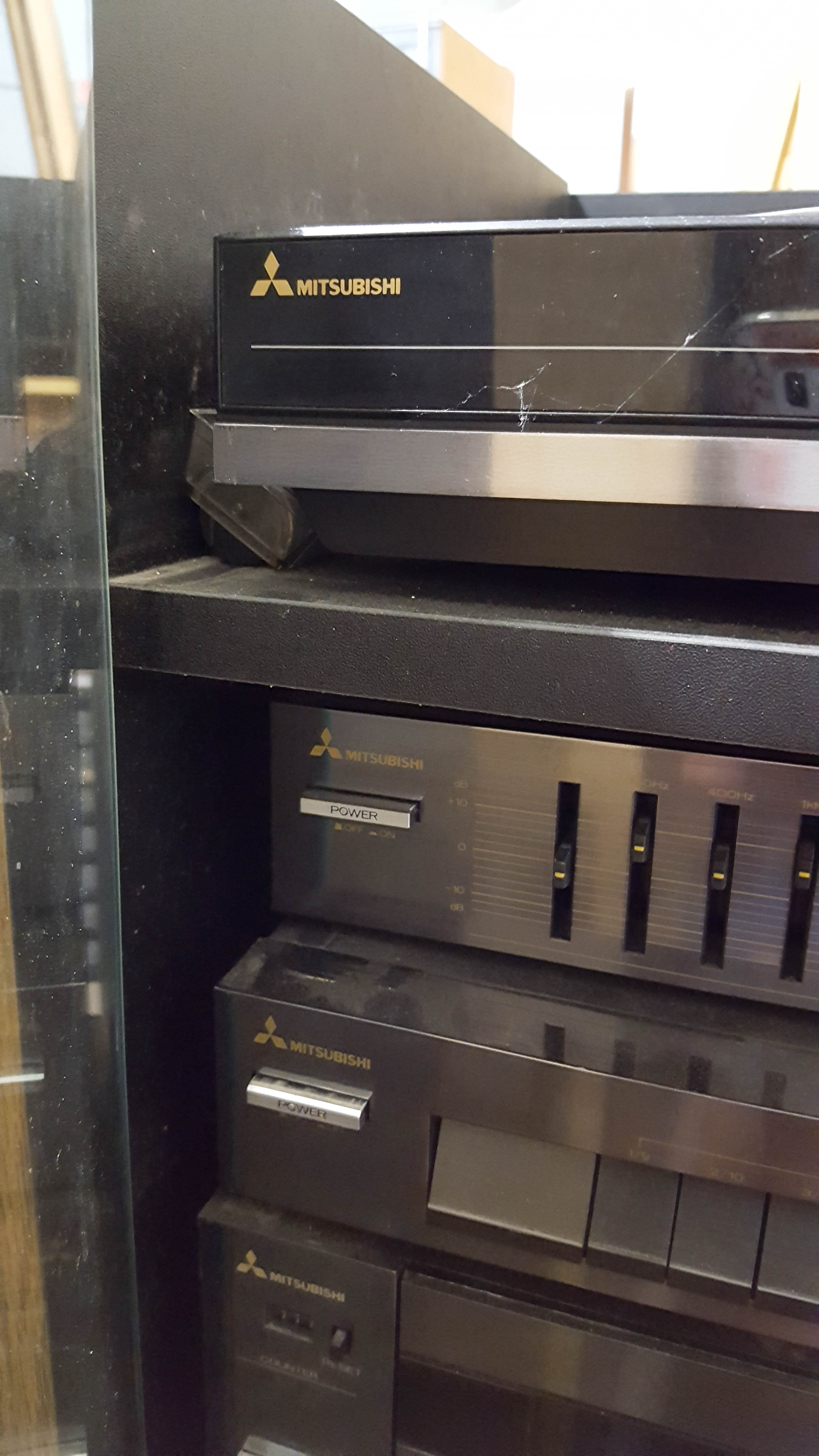 Mitsubishi Stereo Components and Cabinet