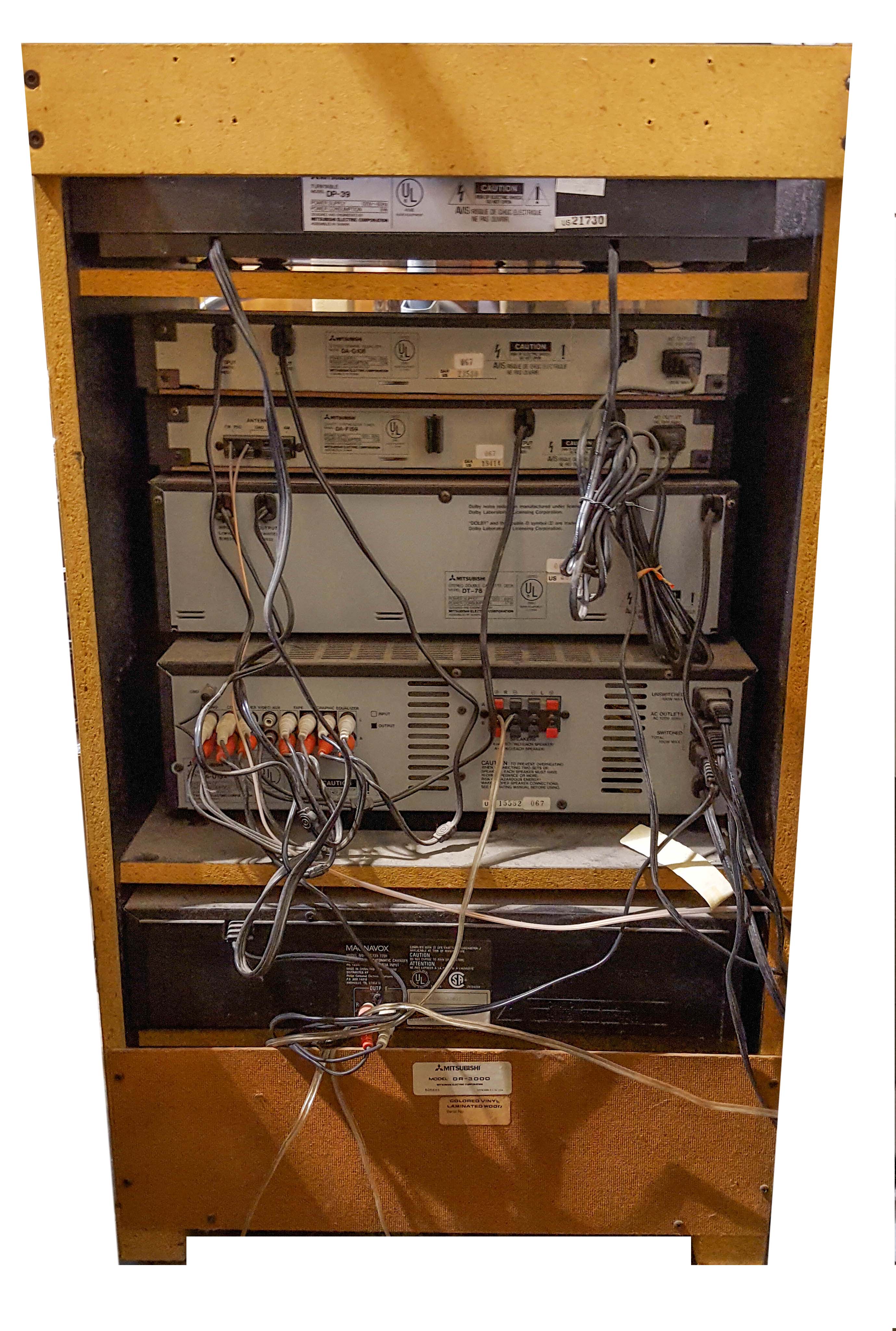 Mitsubishi Stereo Components and Cabinet