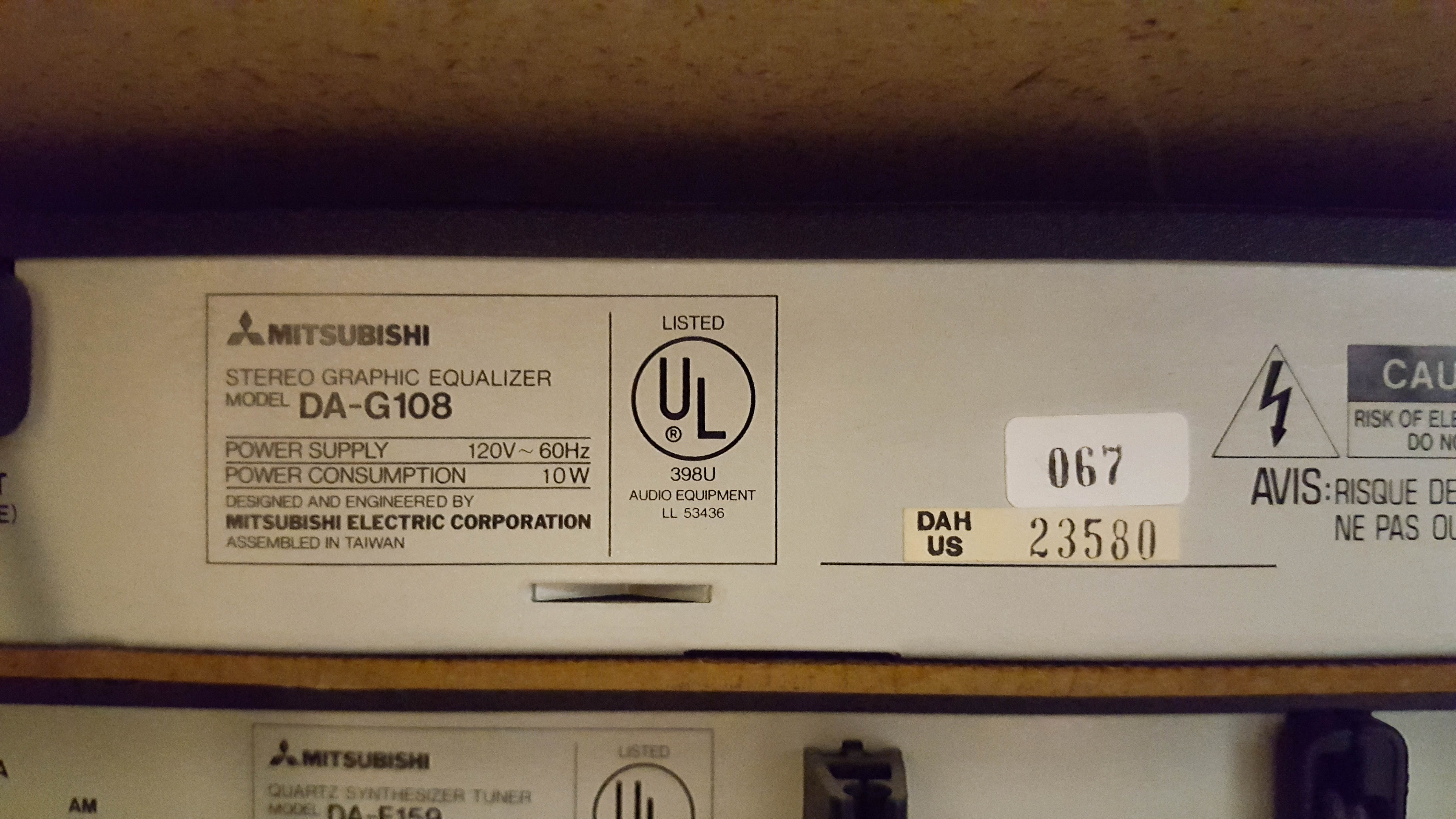 Mitsubishi Stereo Components and Cabinet