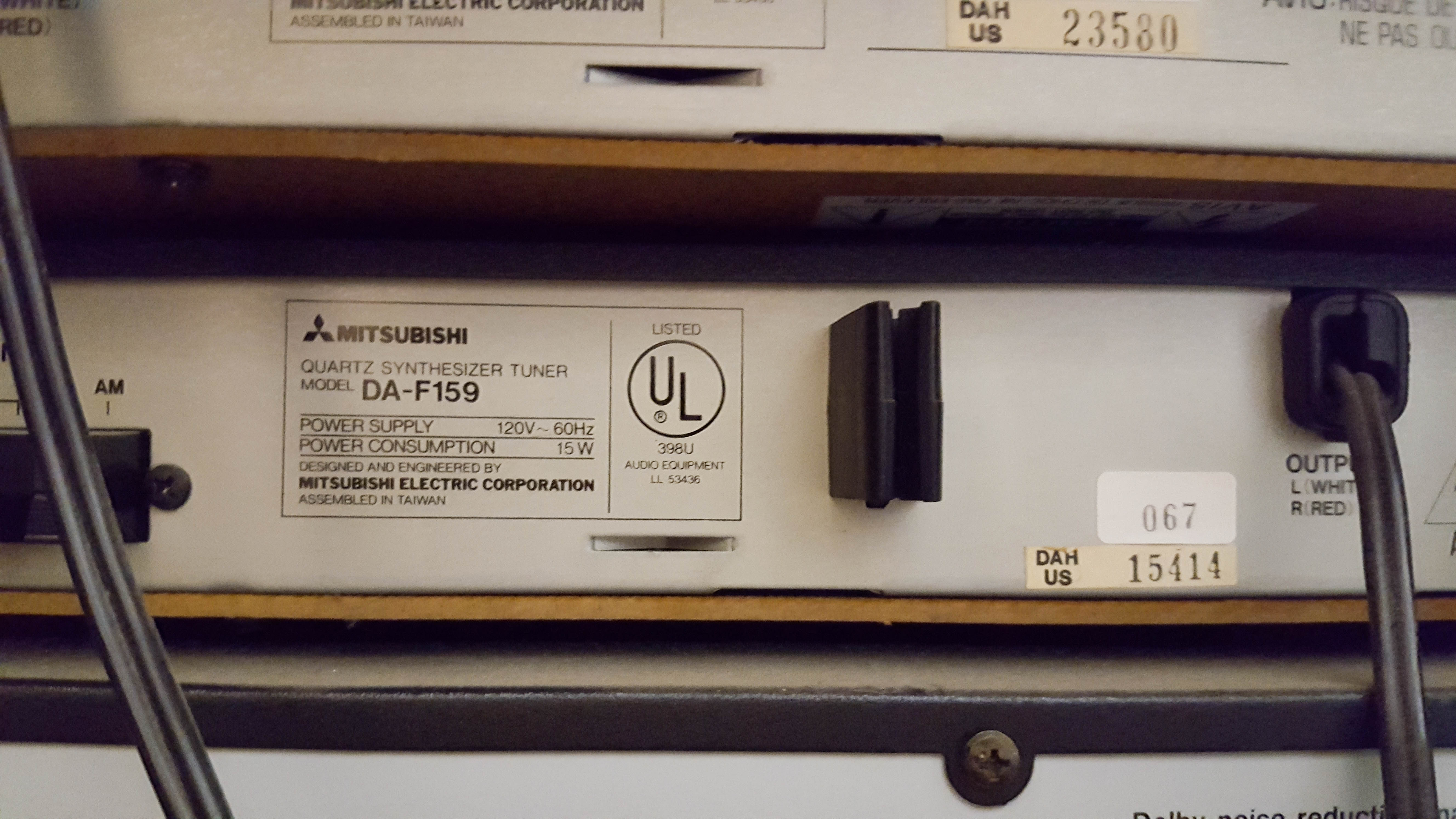 Mitsubishi Stereo Components and Cabinet