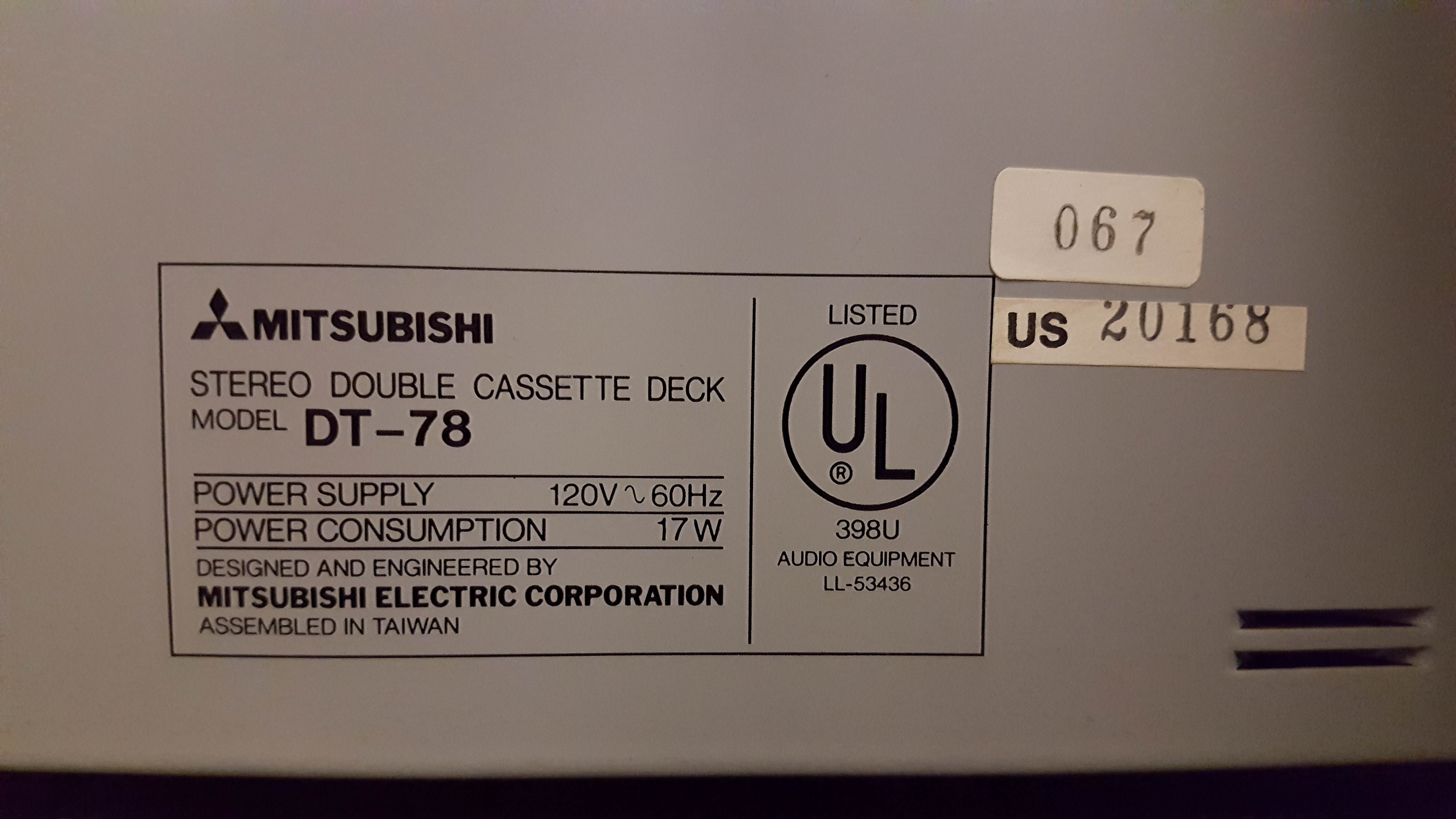 Mitsubishi Stereo Components and Cabinet