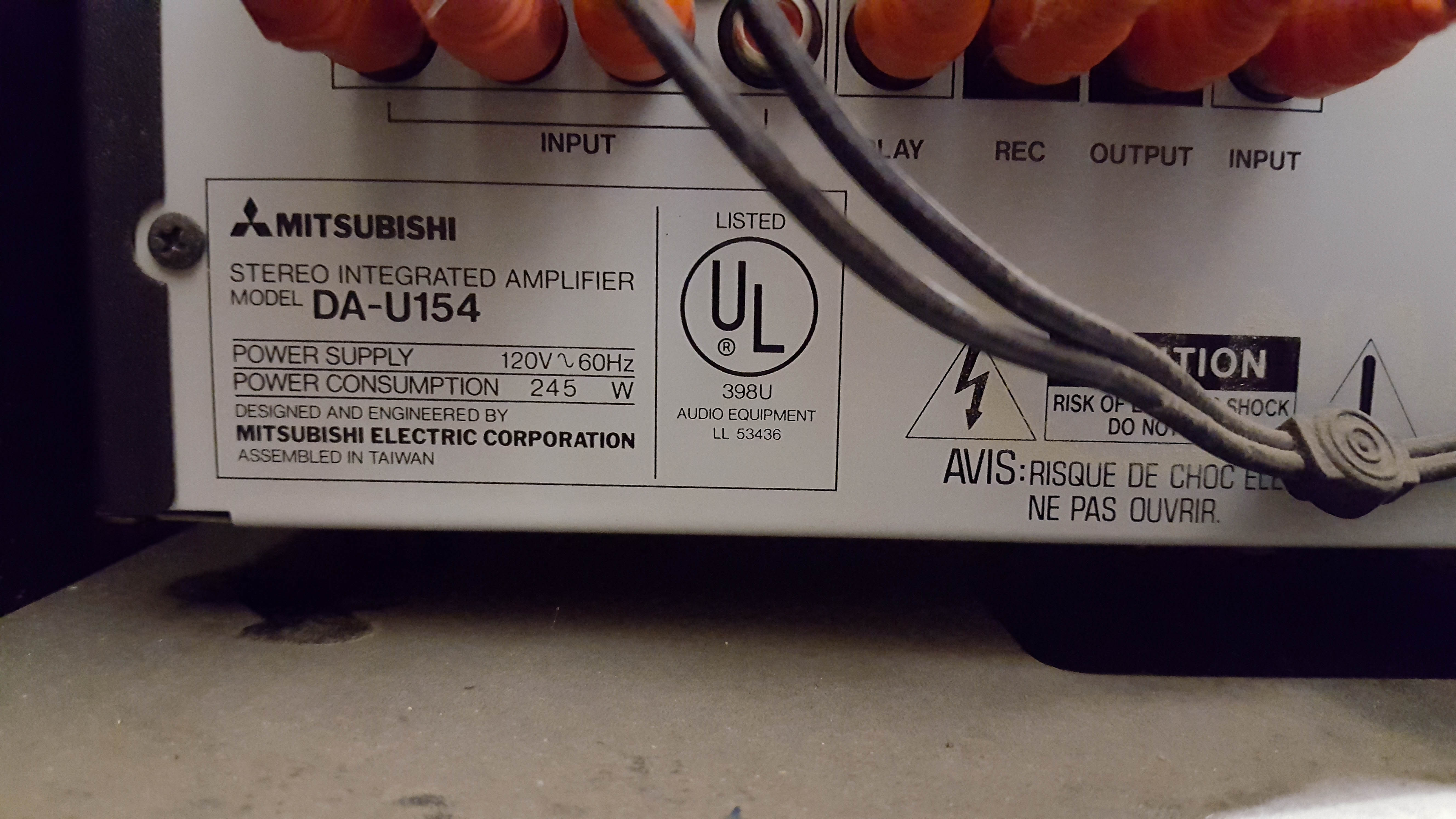 Mitsubishi Stereo Components and Cabinet