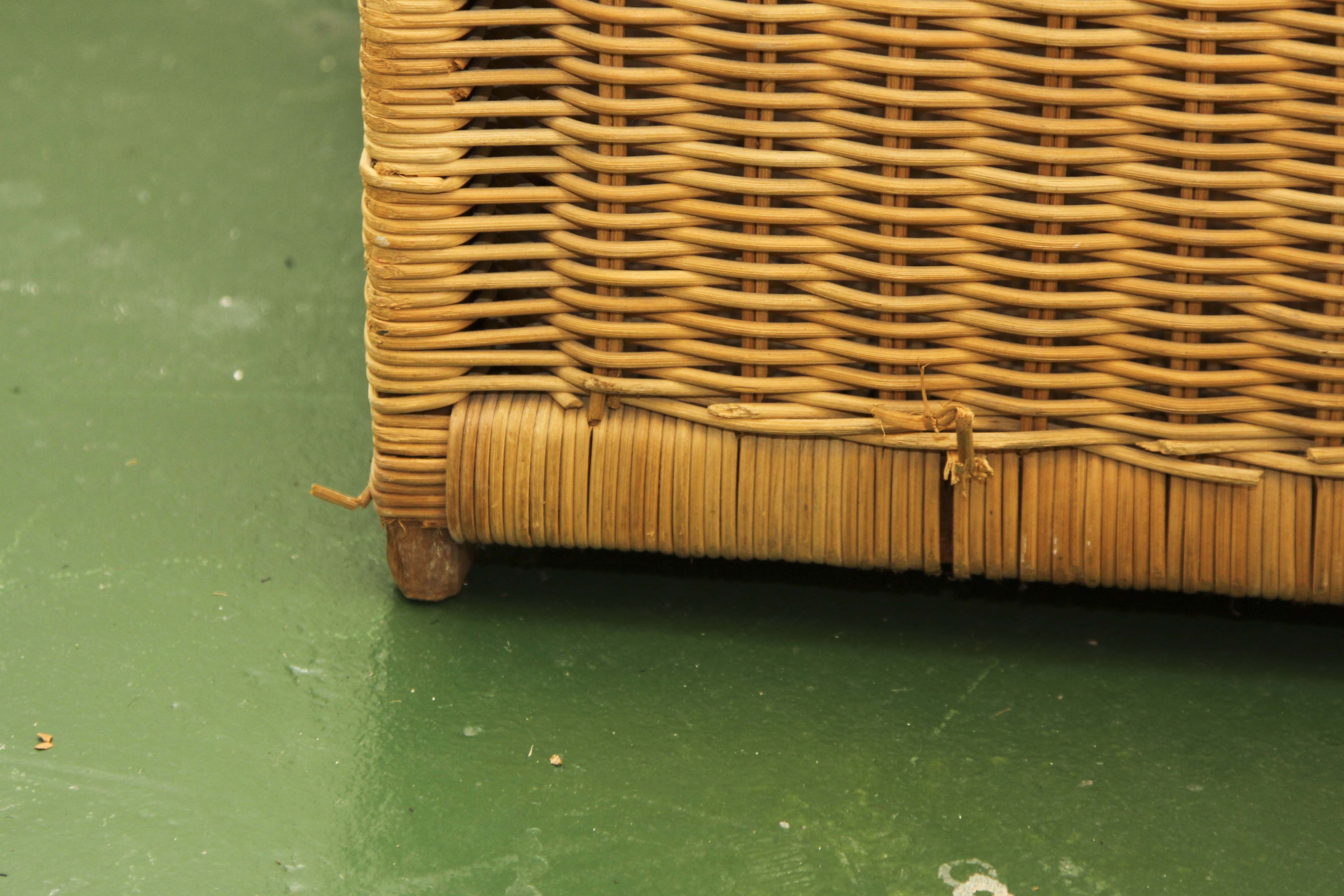 Vintage Wicker Storage Chest