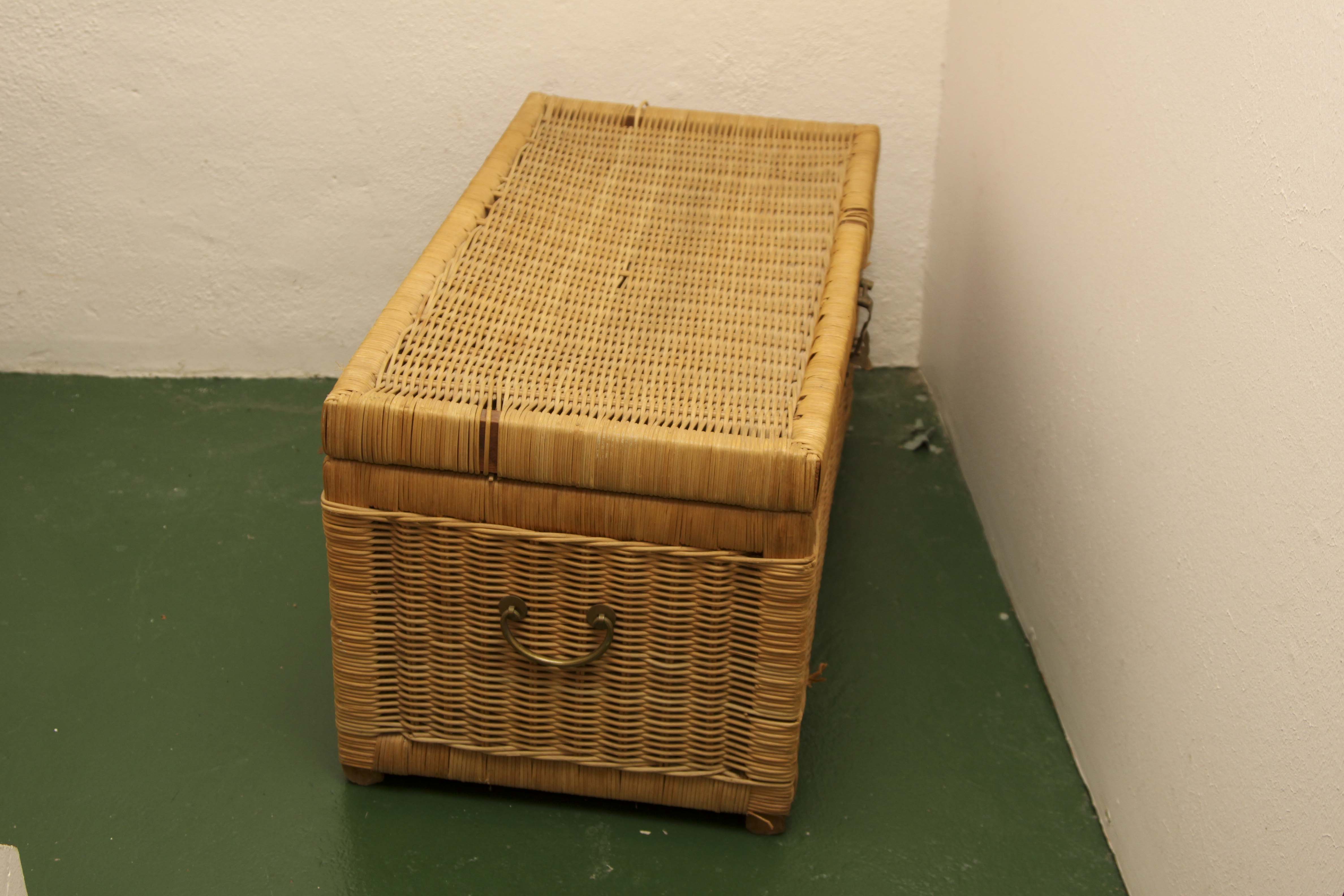 Vintage Wicker Storage Chest