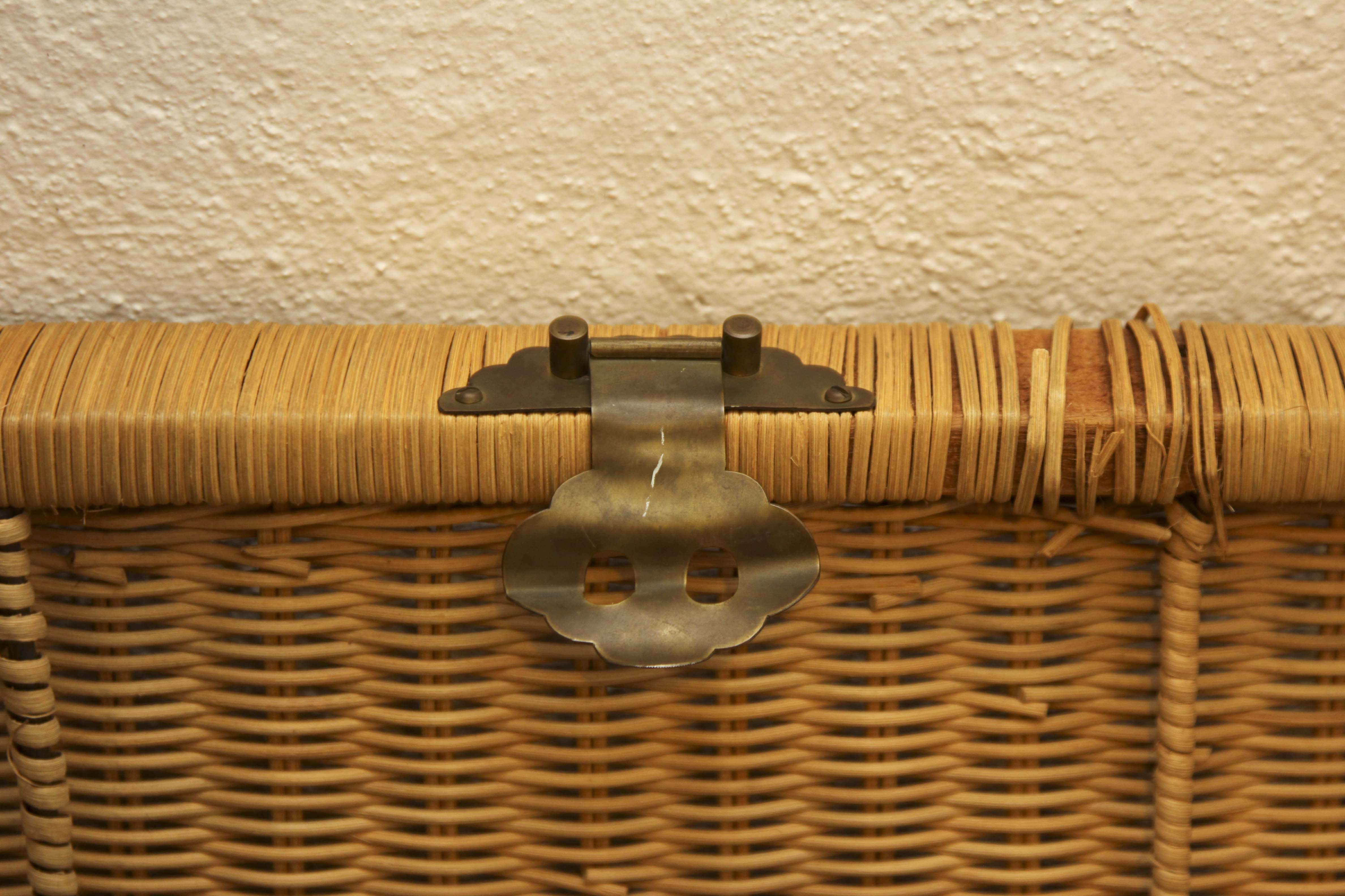 Vintage Wicker Storage Chest