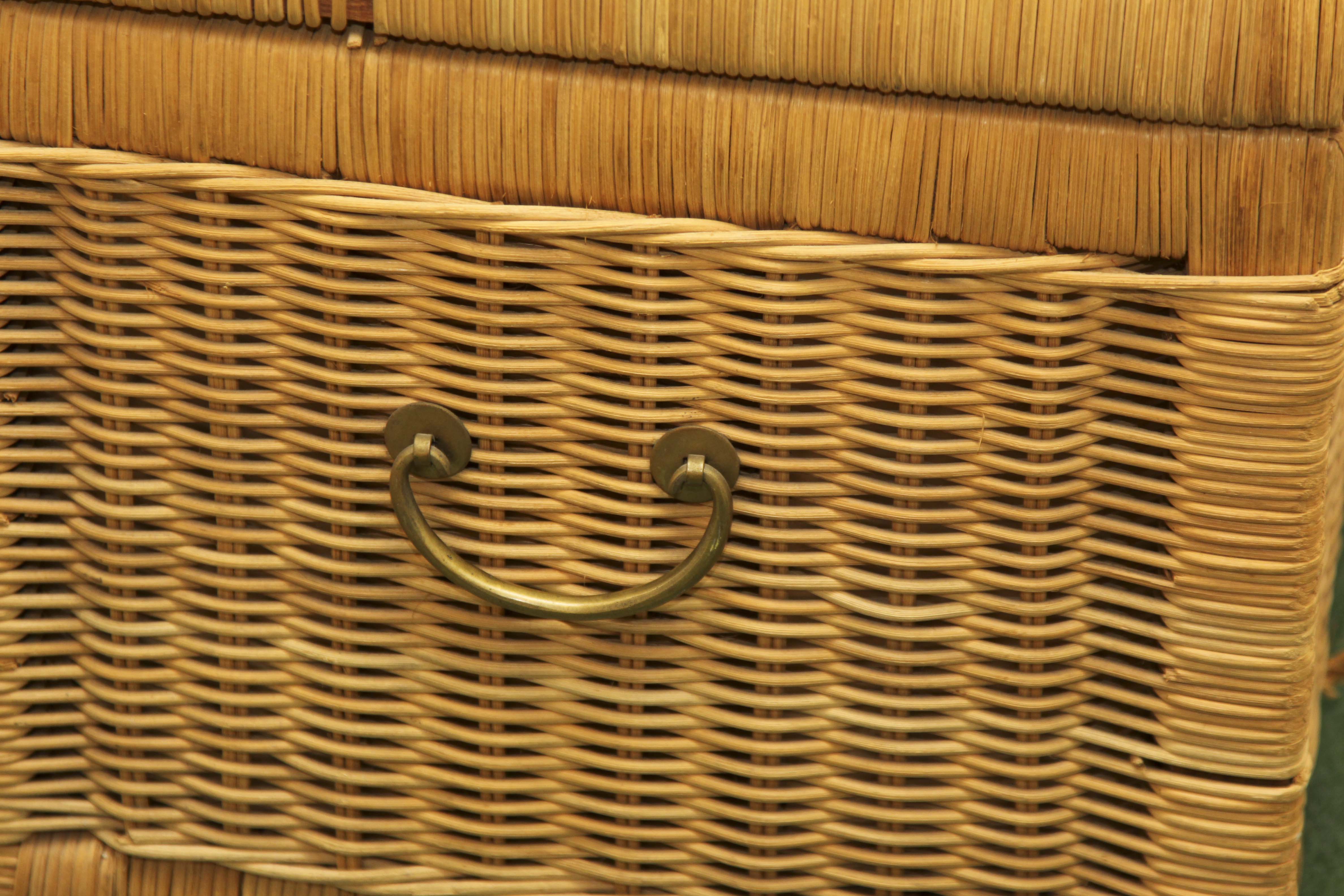 Vintage Wicker Storage Chest