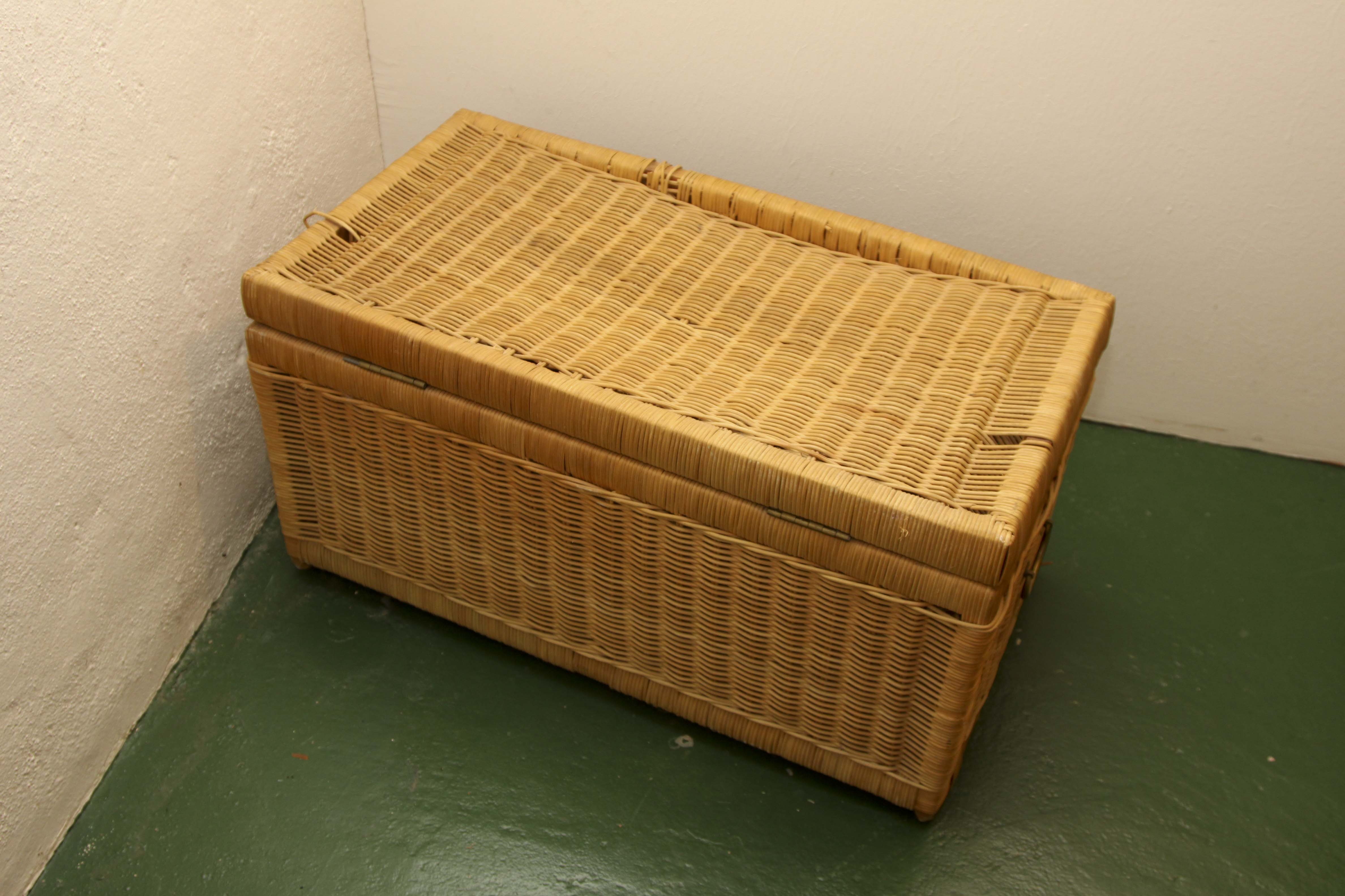Vintage Wicker Storage Chest