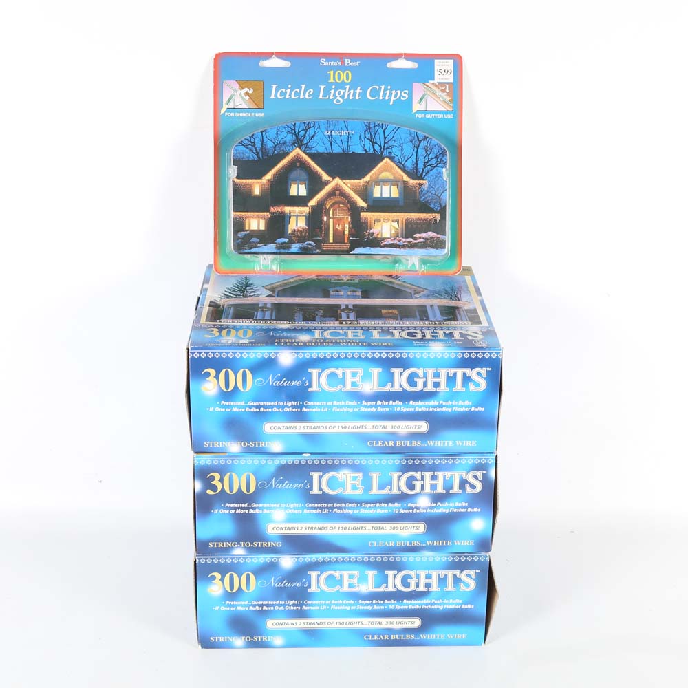 Icicle Lights and Clips