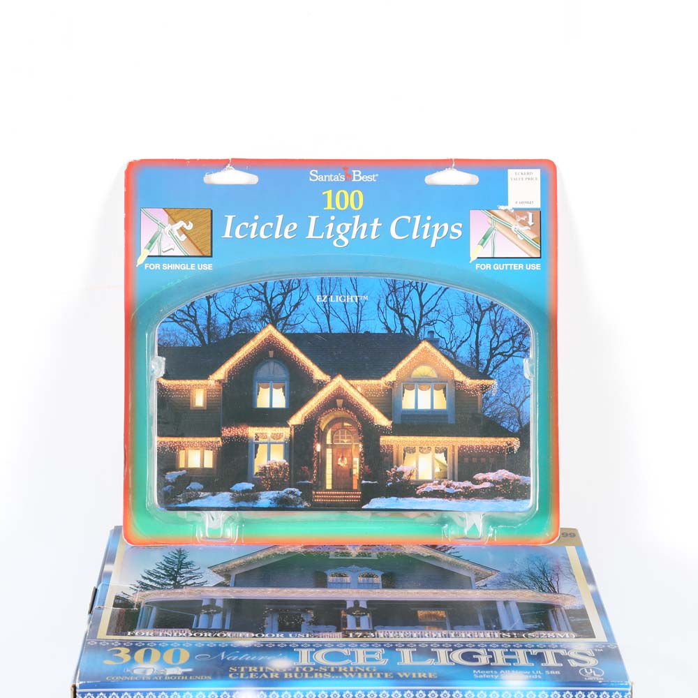 Icicle Lights and Clips