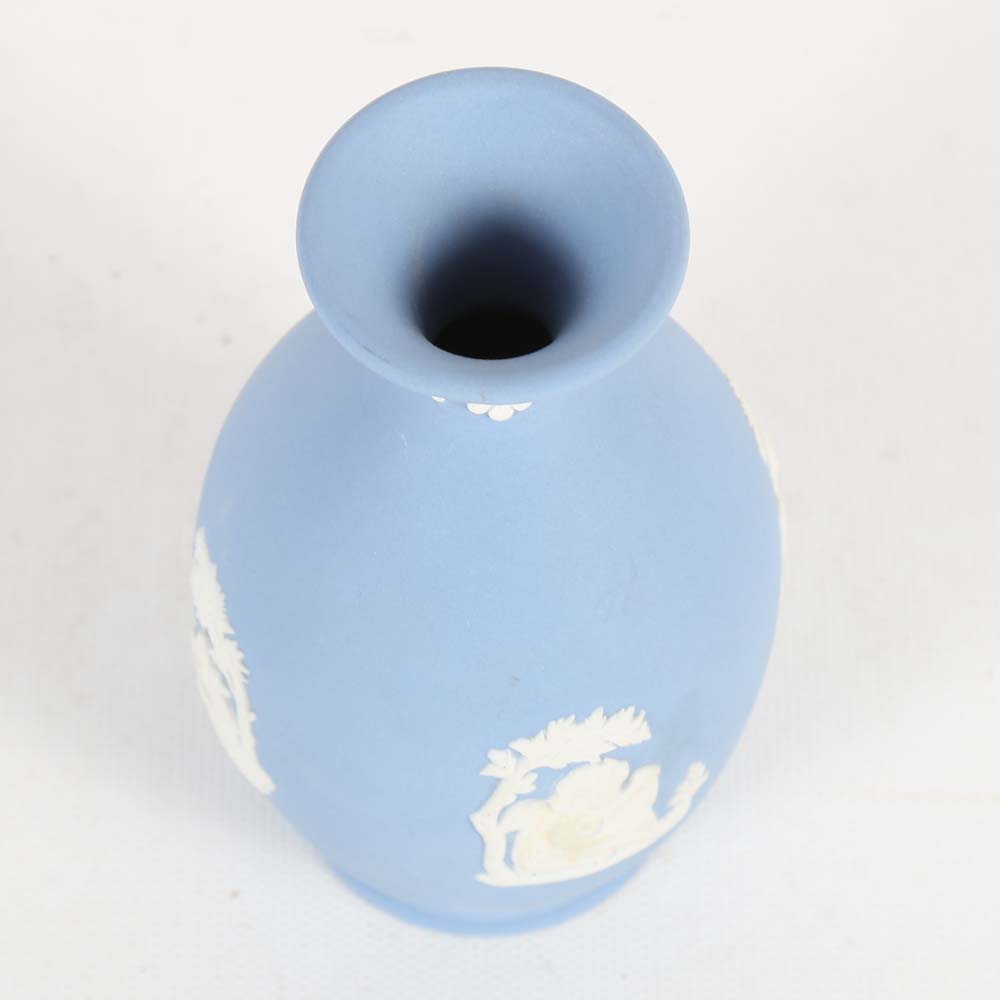 Wedgwood Blue Jasperware Bud Vase