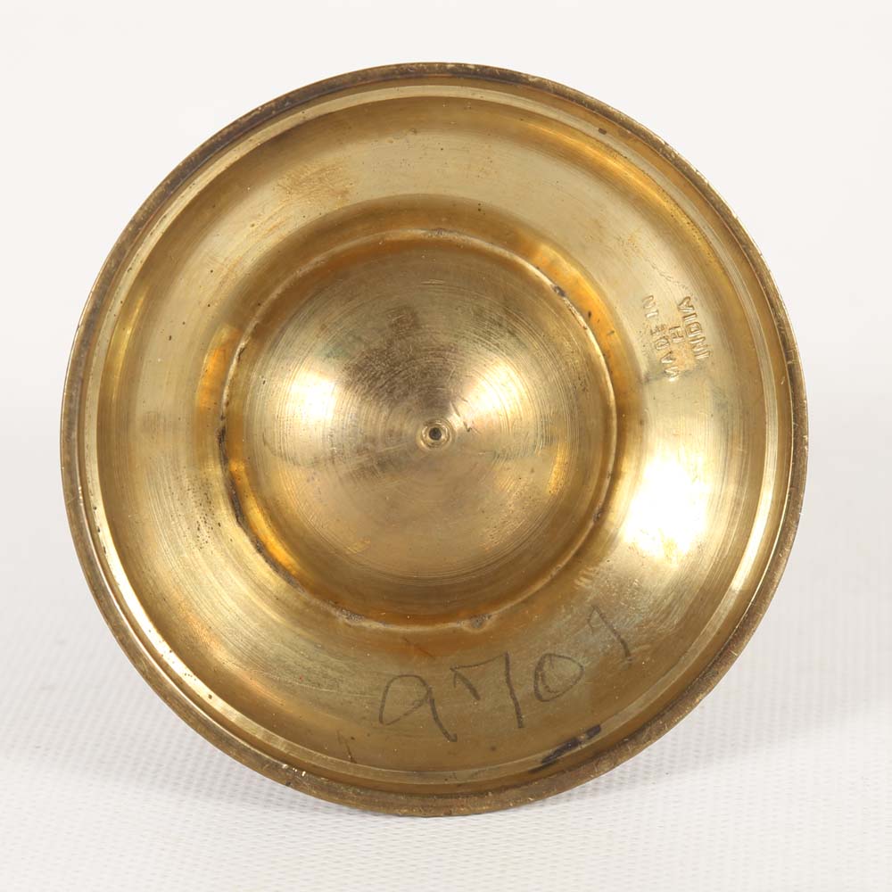 Vintage Brass Elephant Bell on Stand