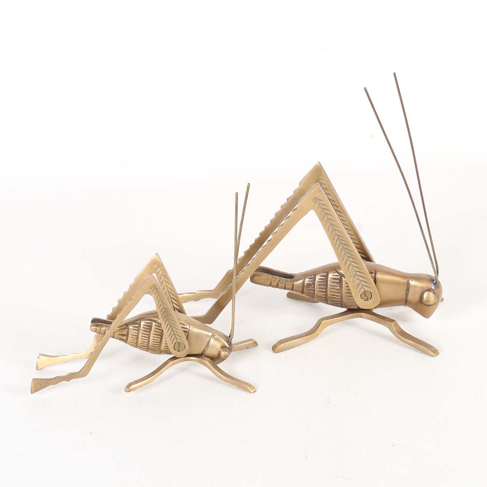 Vintage Brass Grasshoppers