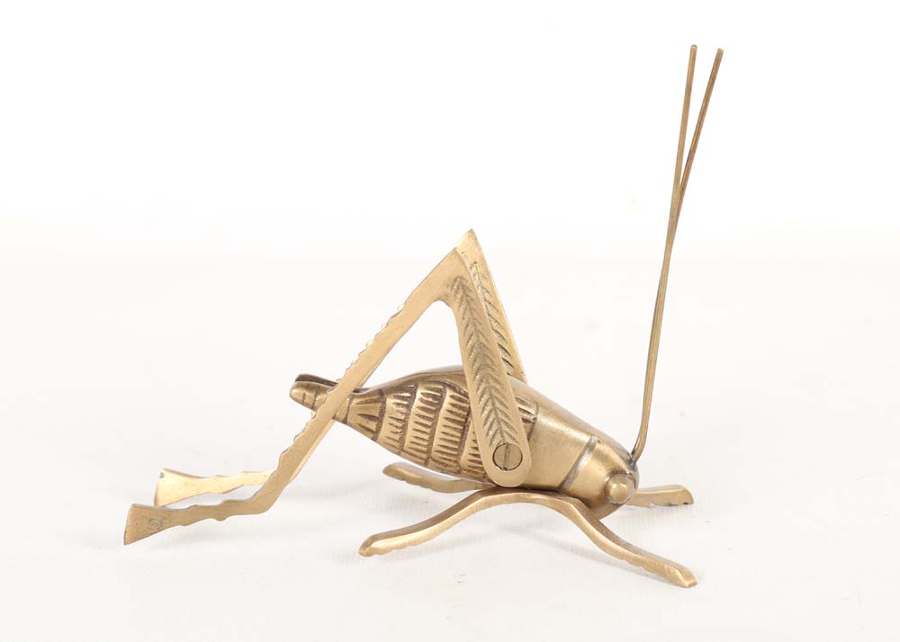 Vintage Brass Grasshoppers