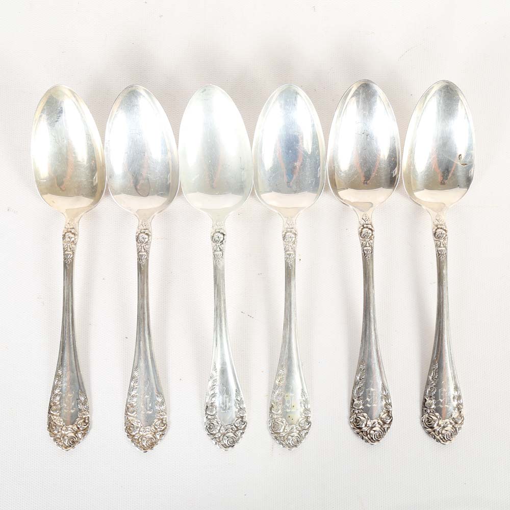 Wallace "Rose" Sterling Silver Serving Spoons