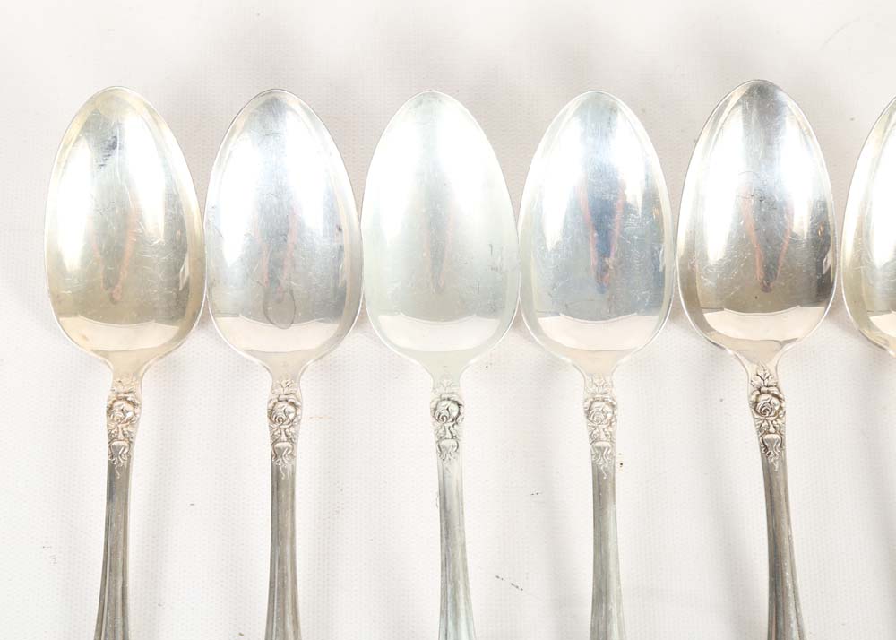 Wallace "Rose" Sterling Silver Serving Spoons