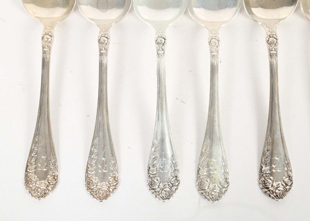 Wallace "Rose" Sterling Silver Serving Spoons