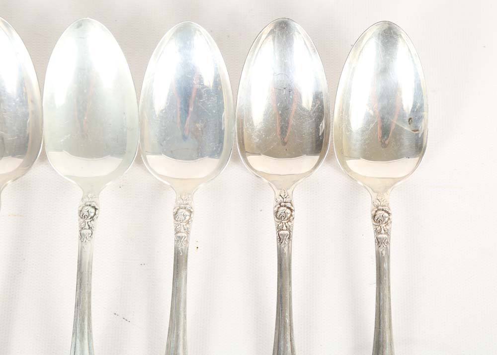 Wallace "Rose" Sterling Silver Serving Spoons