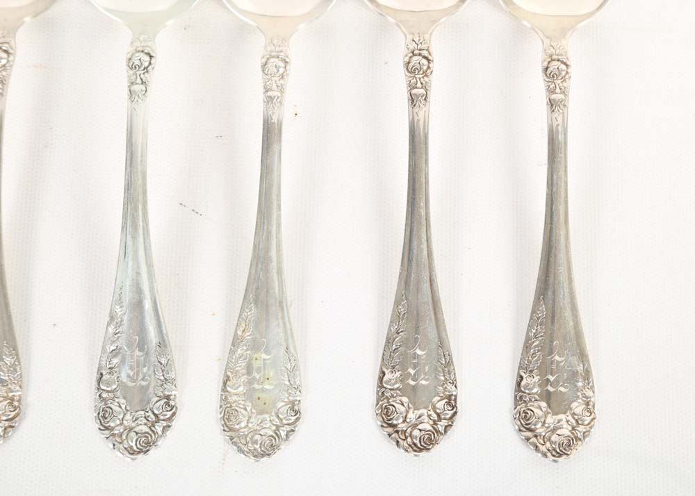 Wallace "Rose" Sterling Silver Serving Spoons