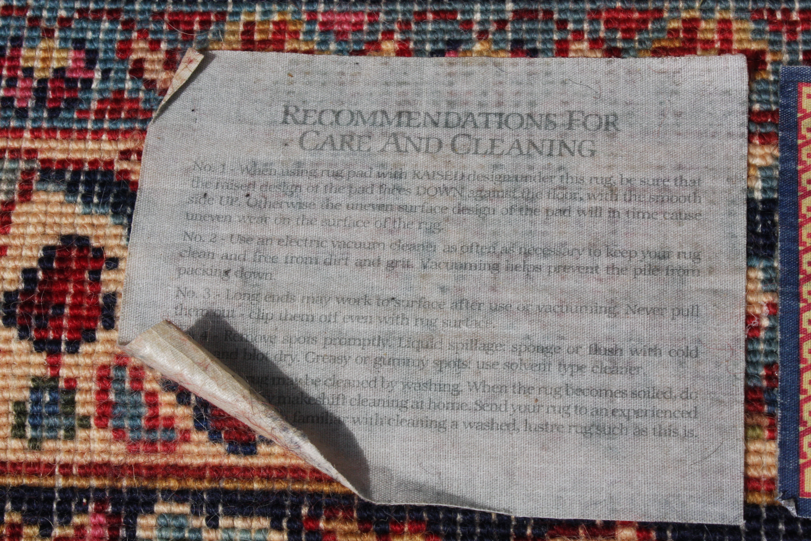 Karastan "Red Sarouk" Wool Area Rug