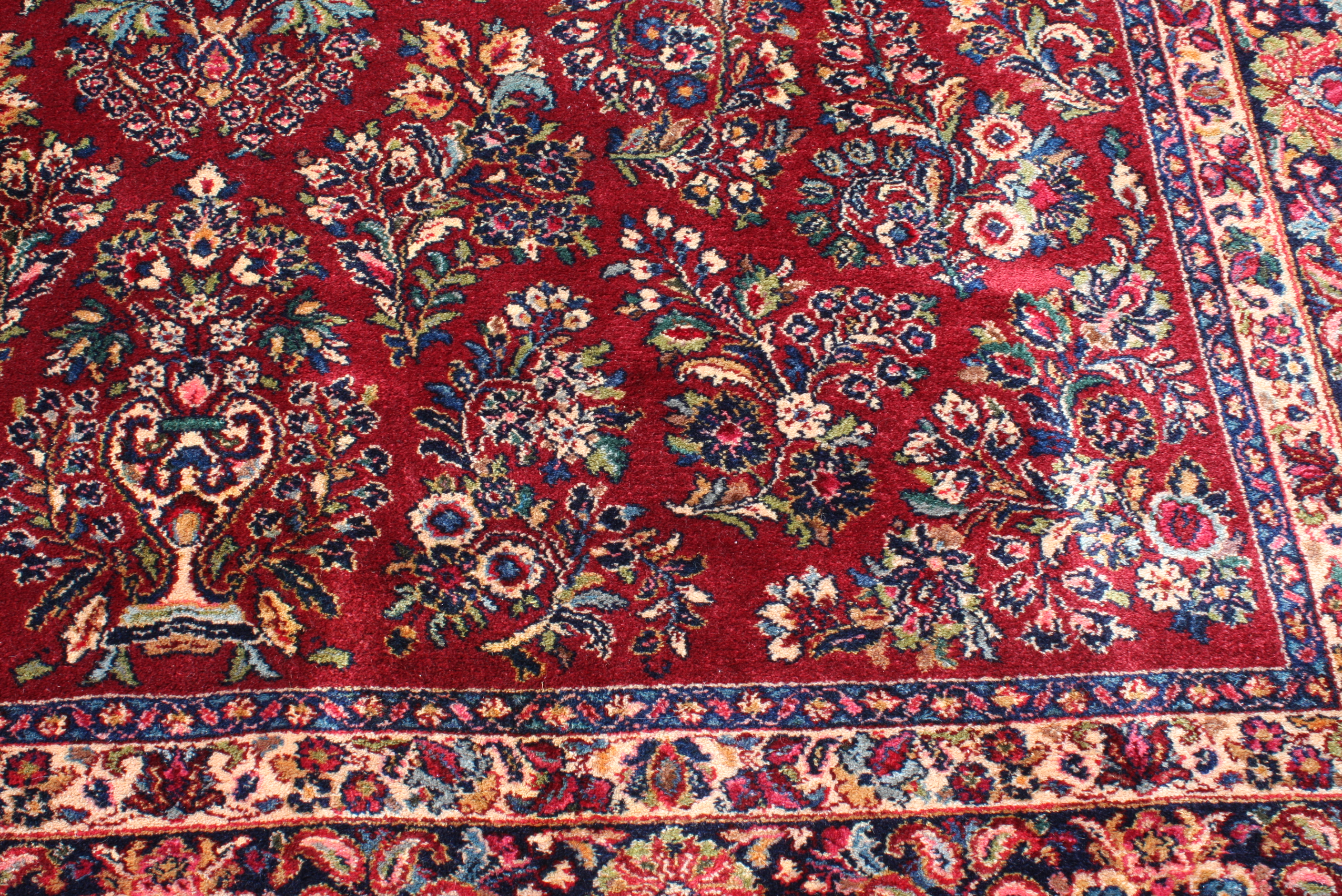 Karastan "Red Sarouk" Wool Area Rug