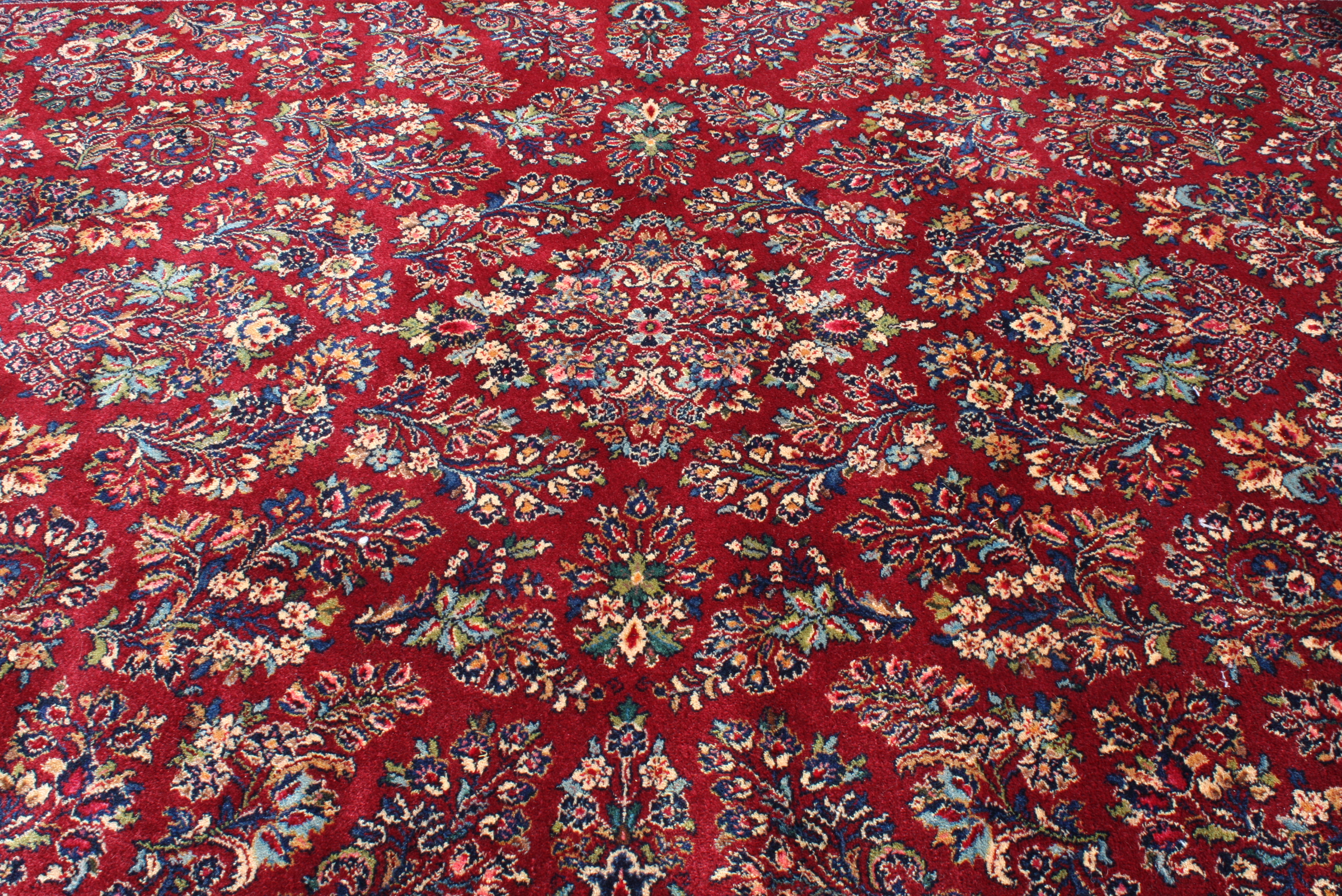 Karastan "Red Sarouk" Wool Area Rug