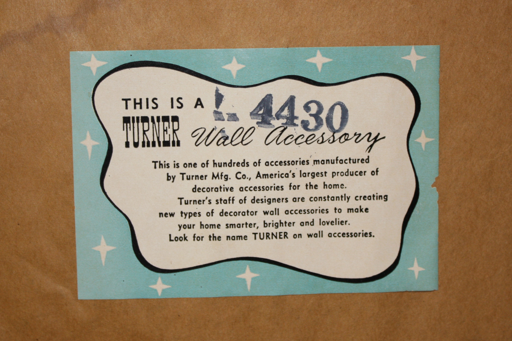 Vintage Turner Ornately Framed Wall Mirror